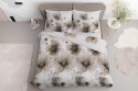 Pościel satynowa 220x200 4817 D kremowa beżowa jasna kwiaty Home Satin 59