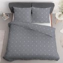 Pościel satynowa 220x200 4820 B szara ciemna biała geometria Home Satin 59
