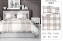 Pościel satynowa 220x200 5230 B biała beżowa kratka Home Satin 59