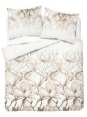 Pościel satynowa 220x200 5235 A biała kremowa beżowa jasna kwiaty Home Satin 59