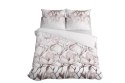 Pościel satynowa 220x200 5235 B różowa pudrowa biała kwiaty Home Satin 59
