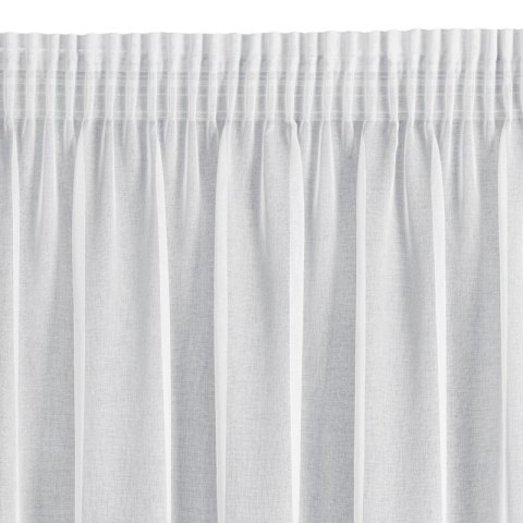 Firana 140x270 Carli biała z falbanami gotowa na taśmie Eurofirany