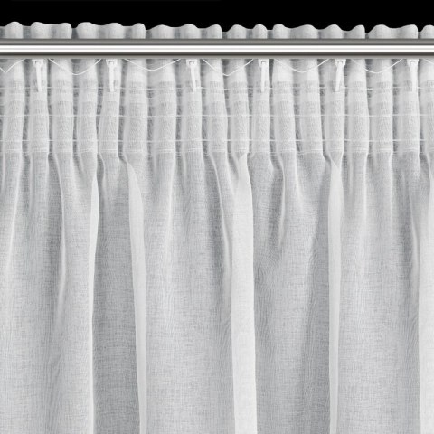 Firana 140x270 Carli biała z falbanami gotowa na taśmie Eurofirany