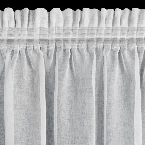 Firana 140x270 Carli biała z falbanami gotowa na taśmie Eurofirany