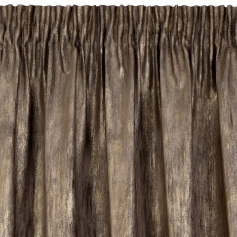 Zasłona 140x270 Estel kawowa welurowa gotowa na taśmie Eurofirany