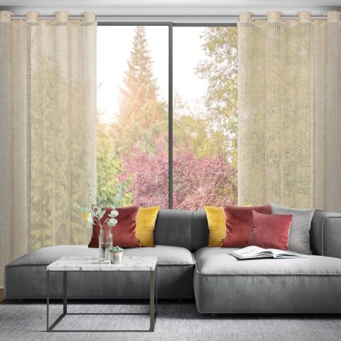 Firana gotowa 140x250 Neli beżowa Eurofirany