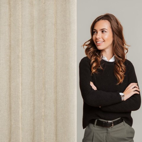 Firana gotowa 140x250 Neli beżowa Eurofirany