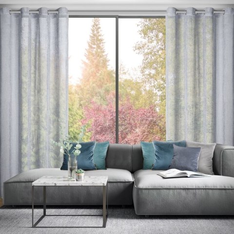 Firana gotowa 140x250 Neli srebrna Eurofirany