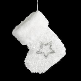 Ozdoba świąteczna 15x19 Skarpetka 312 biała Eurofirany