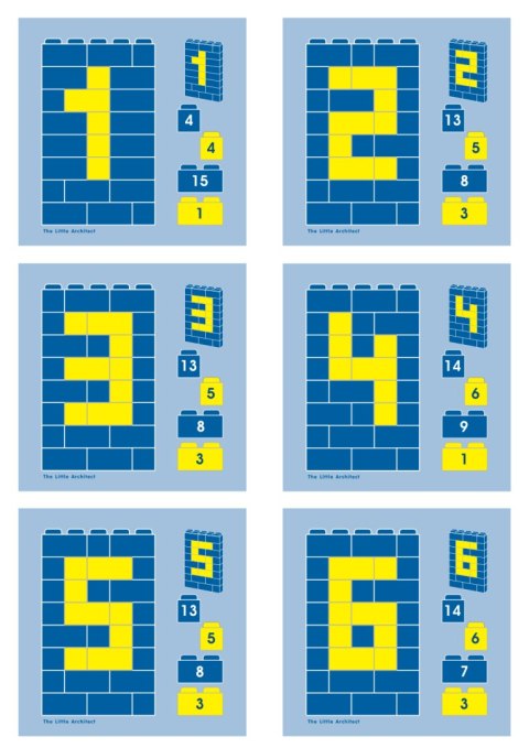 Klocki edukacyjne Little Architect - Litery i Cyfry 630 el.