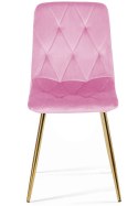 Krzesło tapicerowane BORGO VELVET PINK GOLD II GATUNEK