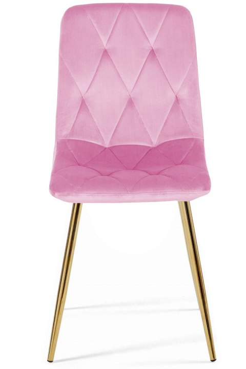 Krzesło tapicerowane BORGO VELVET PINK GOLD II GATUNEK