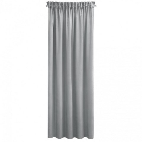 Zasłona 140x270 Sibel srebrna welurowa gotowa na taśmie Pierre Cardin