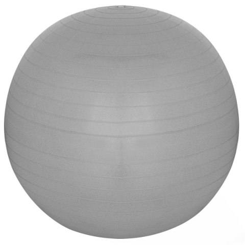 PIŁKA DO ĆWICZEŃ FITNESS 65CM ANTIBURST SZARA XQMAX