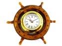 Zegar marynistyczny w drewnianym kole sterowym - WC65