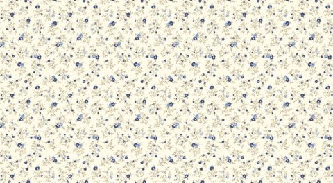 Pościel bawełniana 160x200 1114E łączka granatowa na kremowym tle