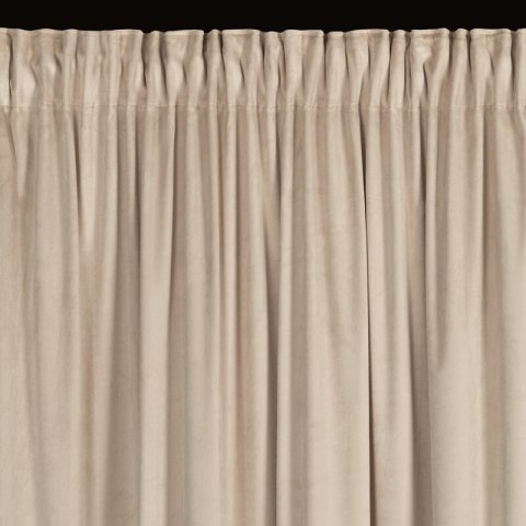 Zasłona 140x270 Carli beżowa gotowa na taśmie Eurofirany