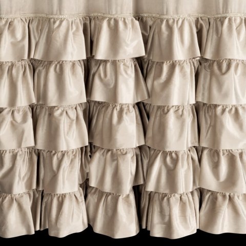 Zasłona 140x270 Carli beżowa gotowa na taśmie Eurofirany