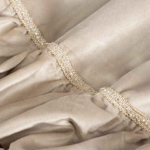 Zasłona 140x270 Carli beżowa gotowa na taśmie Eurofirany