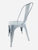 Krzesło metalowe loft CORSICA LIGHT GREY - II GATUNEK