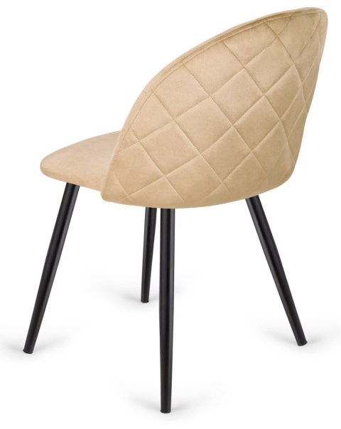 Krzesło tapicerowane GLORIA DIAMOND MOCCA VELVET
