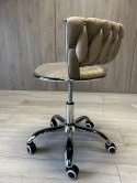 Krzesło obrotowe warkocz TRECCIA OFFICE BEIGE VELVET