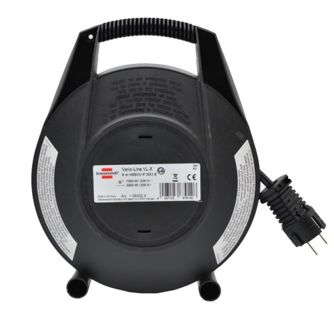 Przedłużacz bębnowy Vario Line 8m 4 gniazda czarny Brennenstuhl 1093324