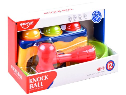 Gra dla malucha - Uderz młotkiem Kolorowy wbijak z piłkami ZA3804