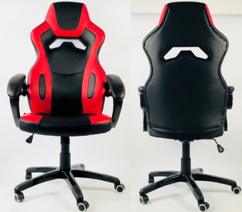 Fotel obrotowy do biurka REVENTON RED PU SPC OUTLET