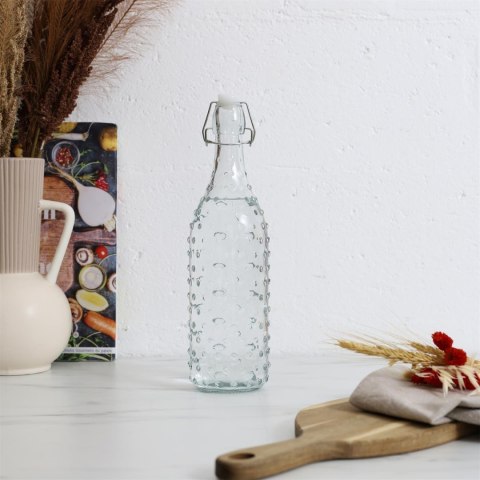 Butelka szklana 1L kropki