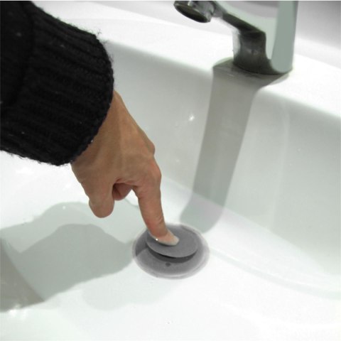 Korek do zlewu silikonowy biały