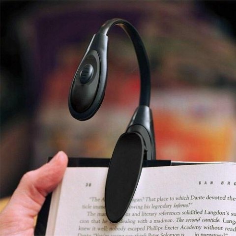 Lampka z klipsem do czytania biała