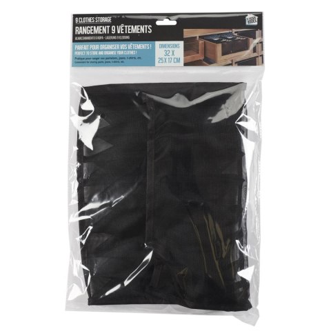 Organizer do szuflady na odzież czarny