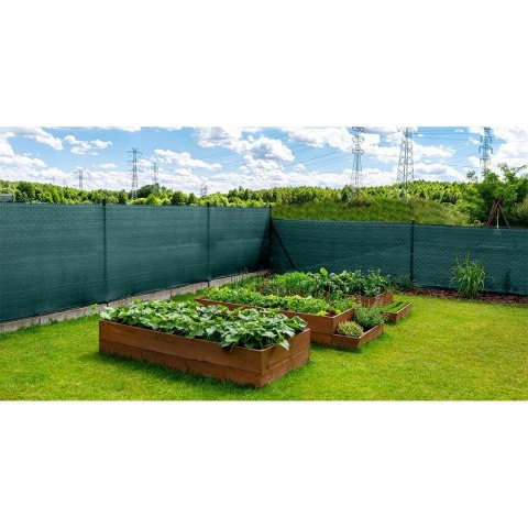 SIATKA CIENIUJĄCA 140G/M2 CZARNO ZIELONA ROLKA 1.5X50M SASKA GARDEN