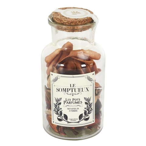 Szklany słój 12cm z pot pourri pomarańczowe