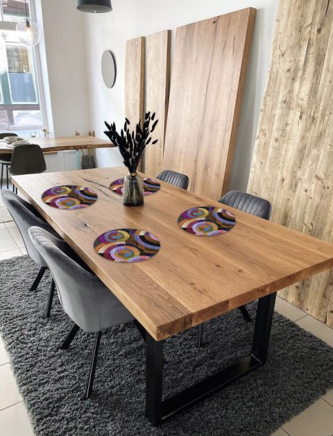 Zestaw podkładek na stół okrągłych 4D - KOŁA