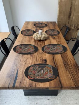 Zestaw podkładek na stół okrągłych 6D - KENIA