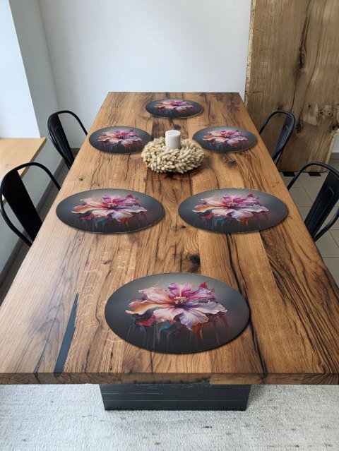 Zestaw podkładek na stół okrągłych 6D - LIVIA