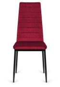 Krzesło tapicerowane VALVA LINE VELVET BURGUNDY OUTLET