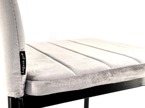 Krzesło tapicerowane VALVA LINE VELVET GREY OUTLET