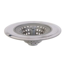 Sitko do zlewu silikonowe/chrom szare