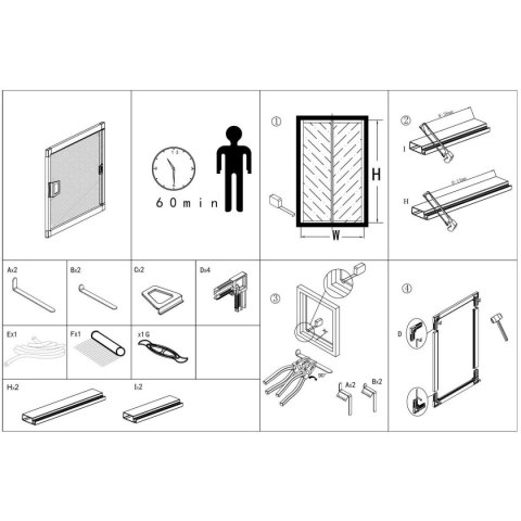 MOSKITIERA OKNO ALU 150X130CM