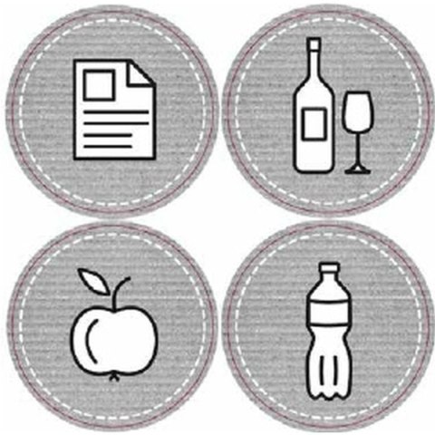 ŚMIETNIK KOSZE NA ŚMIECI 22 L SORTIBOX SET 3 SZT. ANTRACYT