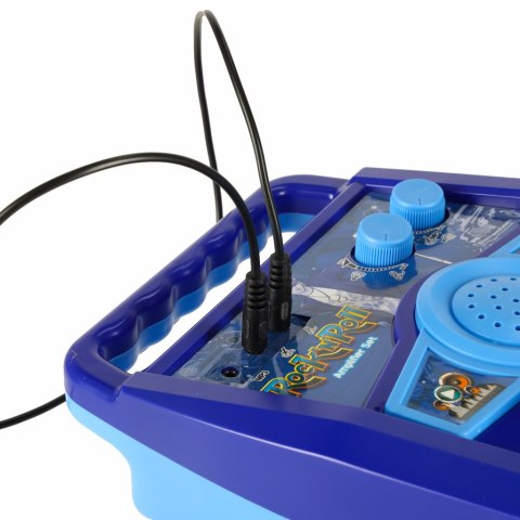 Gitara elektryczna rockowa ze wzmacniaczem mikrofonem dla dzieci niebieska