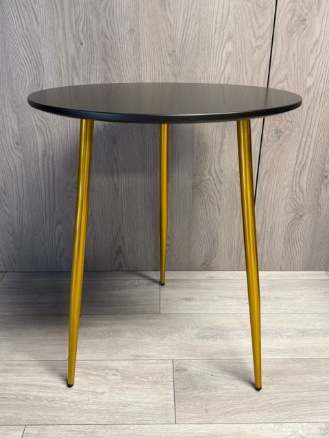 Stół okrągły VINCI BLACK 70 cm GOLD