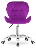 Krzesło obrotowe VASTO OFFICE VELVET PURPLE SMOKE