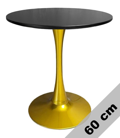 Stół okrągły VICTORY BLACK 60 cm GOLD