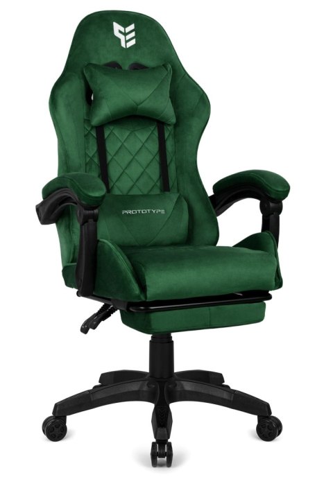 Fotel obrotowy gamingowy HERO POKER PRO DARK GREEN ALCANTARA