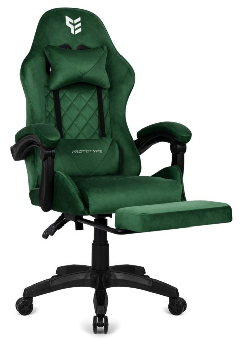 Fotel obrotowy gamingowy HERO POKER PRO DARK GREEN ALCANTARA