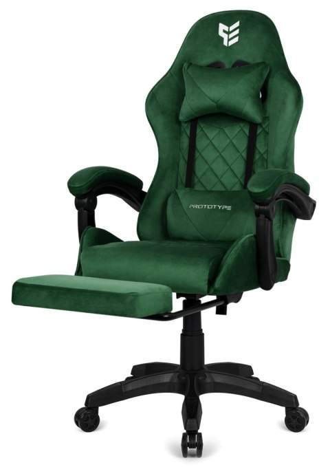 Fotel obrotowy gamingowy HERO POKER PRO DARK GREEN ALCANTARA